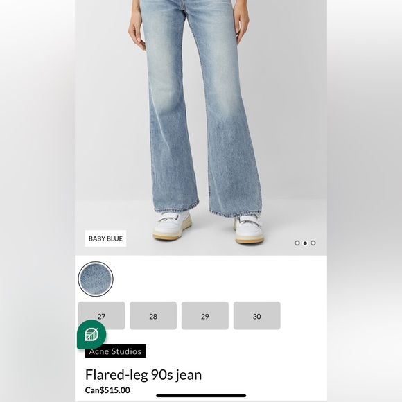 ACNE JEANS Lena flared size 26 - Picture 7 of 7